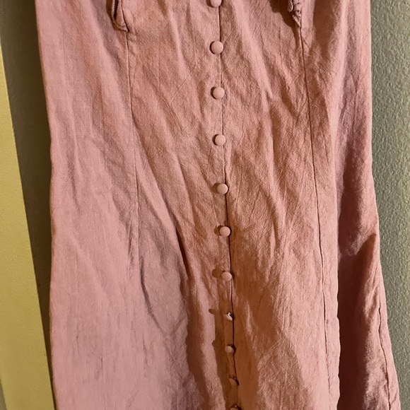 SheIn Pink Ruffle Button Down Dress - Picture 2 of 3